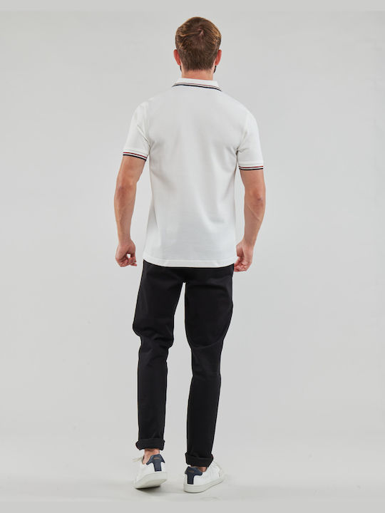 Fred Perry Ανδρικό T-shirt Κοντομάνικο Polo Λευκό