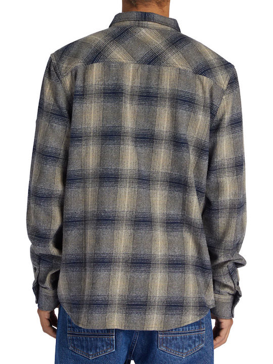 DC Marshal Long-sleeved Flannel Shirt Checked Blue