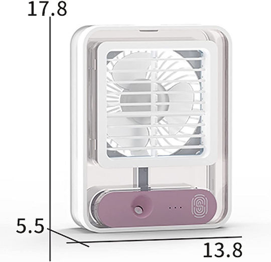 Office/Home Fan with Lighting Pink SE-122P