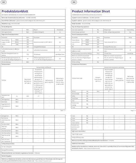 First Austria Φορητό Ψυγείο 24lt 12V / 220V Μπλε