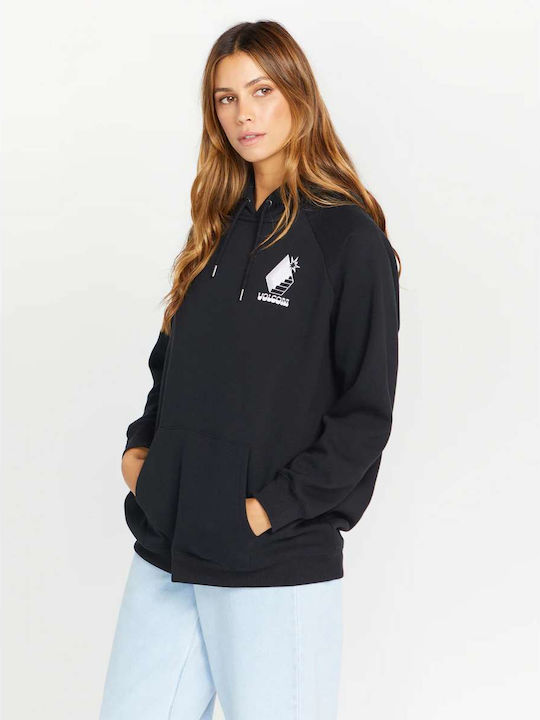 Volcom TRULY STOKED Women's Hooded Sweatshirt Black