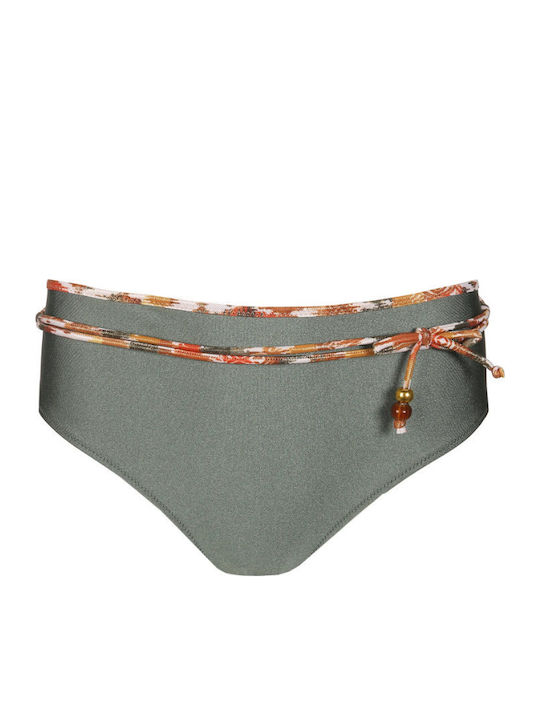 Bikini Slip Hohe Taille Khaki
