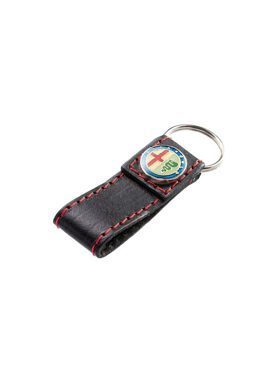 Keychain Leather Blue