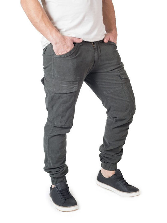 New Denim Men's Trousers Cargo Elastic Khaki