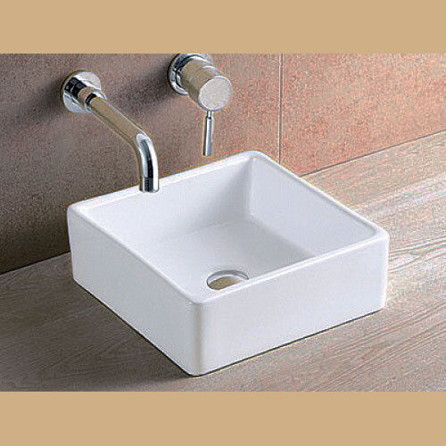 KLP Kea Aufgesetztes Waschbecken Porzellan 38x38x13.5cm Weiß KLP Kea Aufgesetztes Waschbecken Porzellan 38x38x13.5cm Weiß