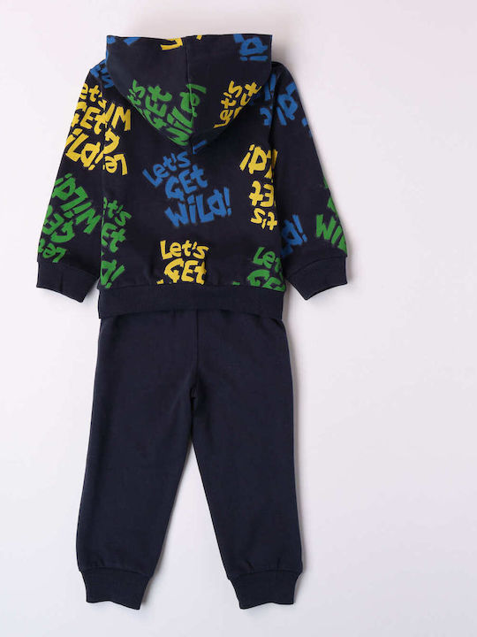 iDO Kids Sweatpants Set Navy Blue 2pcs