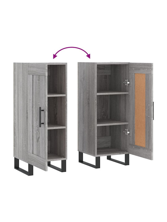 Cabinet Storage Made of Metal & Wood L34.5xW34xH90cm