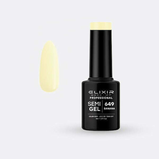 Elixir Semi Gel Хибриден Лак за Нокти 649 Банан 5мл 1бр