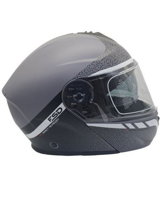 Faseed FSD-917 Grey Matt Κράνος Μηχανής Flip-Up ECE 22.06