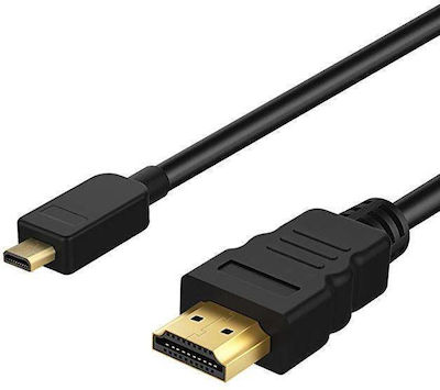 HDMI 1.4 Cable HDMI male - micro HDMI male 1.5m Μαύρο