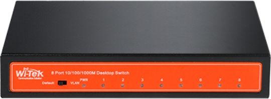 Wi-Tek WI-SG108 v2 Unmanaged L2 Switch με 8 Θύρες Ethernet