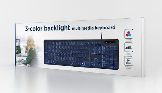 Gembird KB-UML3-02 Gaming Keyboard with Illuminated keys (English US)