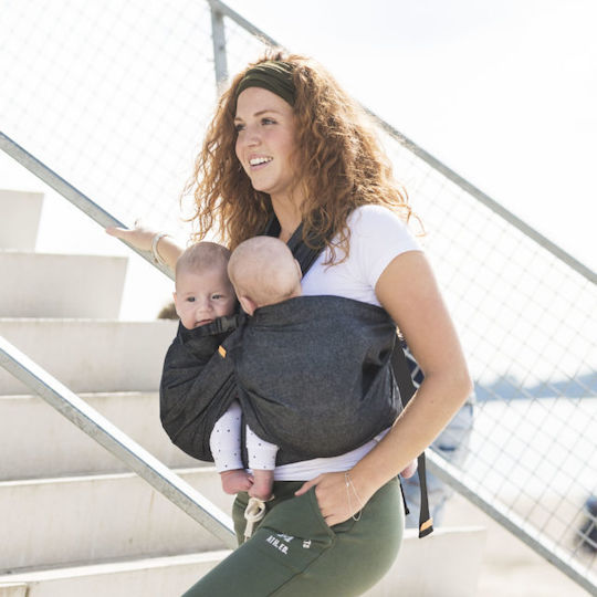 Mini Monkey Wrap Carrier Twin Black