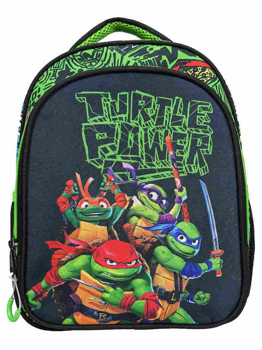 Gim TMNT Ninja Turtles School Backpack Kindergarten with Water Bottle Holder Green 12 Litres 24 x 12 x 31cm