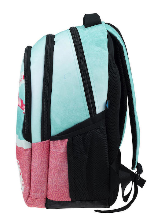 Maui & Sons Pastel School Bag Backpack Elementary, Elementary Multicolour with Water Bottle Holder 27Liters