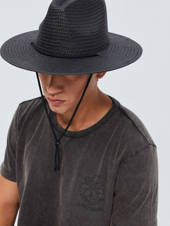 Aristoteli Bitsiani Straw Men's Hat Black