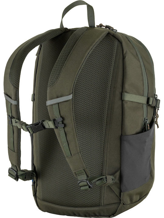 Fjallraven Skule 20 Σχολική Τσάντα Πλάτης Γυμνασίου - Λυκείου Χακί με Θήκη για Παγούρι 20lt