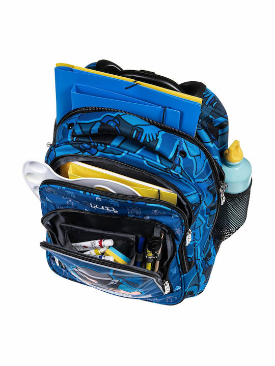 Polo Rolling School Bag Trolley Elementary, Elementary Multicolour with Water Bottle Holder 30Liters