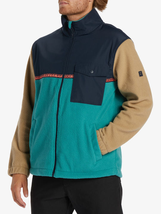 Billabong Ανδρική Ζακέτα Fleece με Φερμουάρ Πολύχρωμη