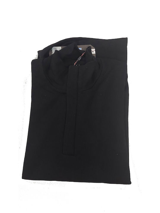 Paco & Co Men's Long Sleeve Blouse Polo Black