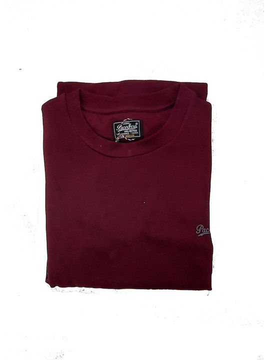 Paco & Co Bluza Bărbătească cu Mânecă Lungă Burgundy