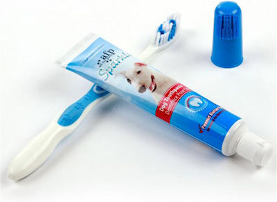 All For Paws Toothpaste Dog with Flavour Peanut Butter Σετ Οδοντικής Φροντίδας & Οδοντόκρεμα Peanut Butter 20x9.5x3 cm