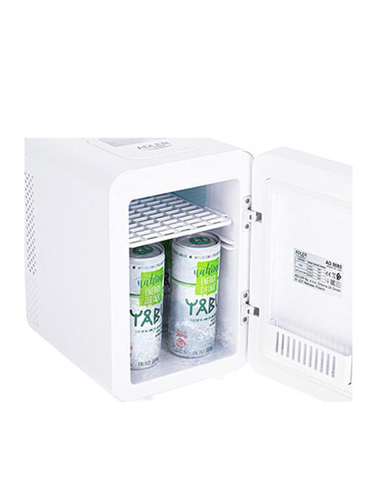 Adler Kosmetik-Kühlschrank 4lt Mit Regal Mit Spiegel & Heizfunktion Weiß 38W