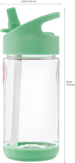 3 Sprouts Sticla pentru Copii din Plastic cu Pai Roz 350ml