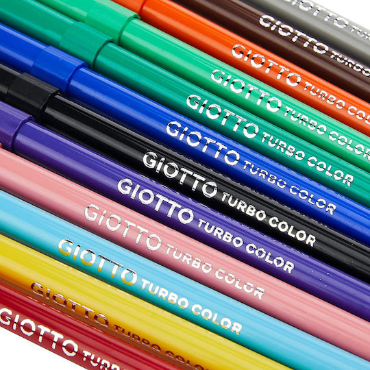 Giotto Turbo Color Blister Μαρκαδόροι Ζωγραφικής 2.8mm Λεπτοί Σετ 12 χρώματα