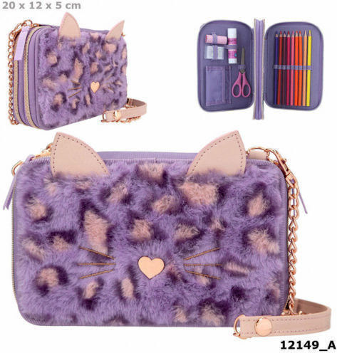 Depesche Pencil Case Full with 2 Compartments Lilac