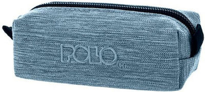 Polo Fabric Pencil Case Original with 1 Compartment Blue
