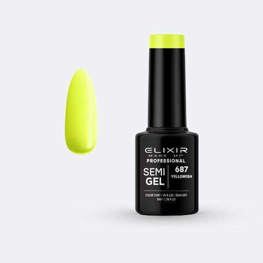 Elixir Semi Gel Semi-Permanent Nail Polish Yellowish 687 5ml