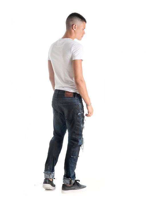 Pantalon De Blugi Pentru Bărbați Cu Fit Lejer Albastru