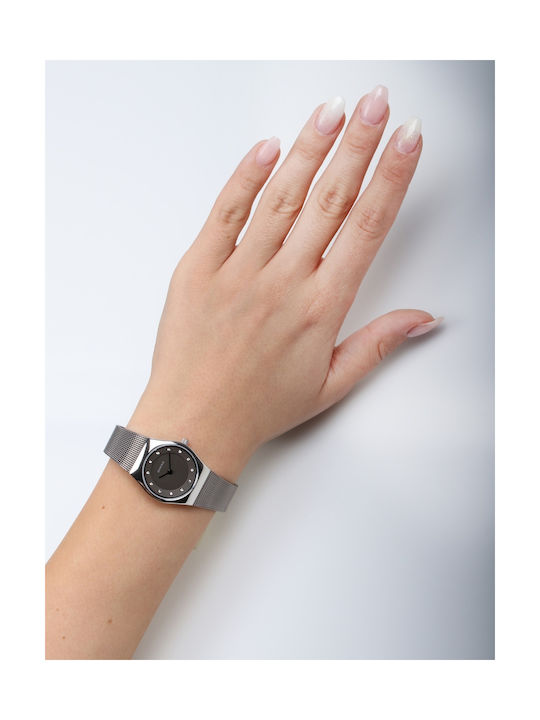 Bering Time Women's Watch with Gray Metal Bracelet