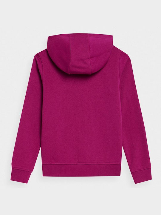 4F Kids Sweatshirt Cardigan with Hood Fuchsia