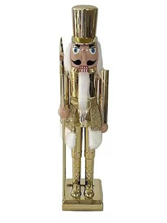 Iliadis Soldat Weihnachts-Nussknacker Gold aus Kunststoff