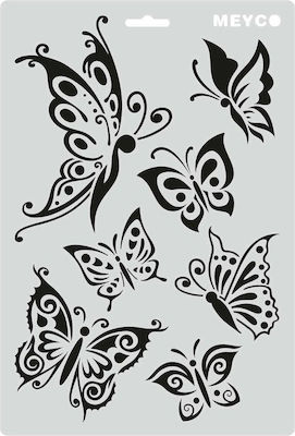 Meyco Stencil Designs Butterflies