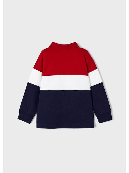 Mayoral Kids Polo Long Sleeve Red