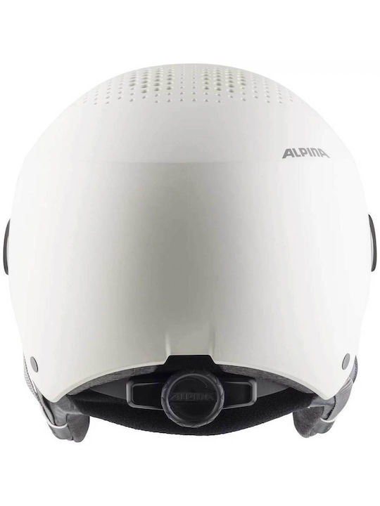 Alpina Arber Visor Q-lite Κράνος για Σκι & Snowboard σε Λευκό Χρώμα