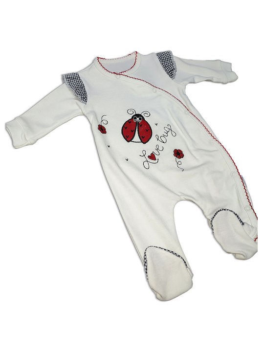 BABY BABY BODY CU PASCHALITSA WHITE (0-9 luni)