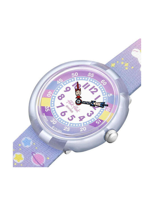 FlikFlak Kids Analog Watch Cuddly Unicorn with Rubber/Plastic Strap Purple