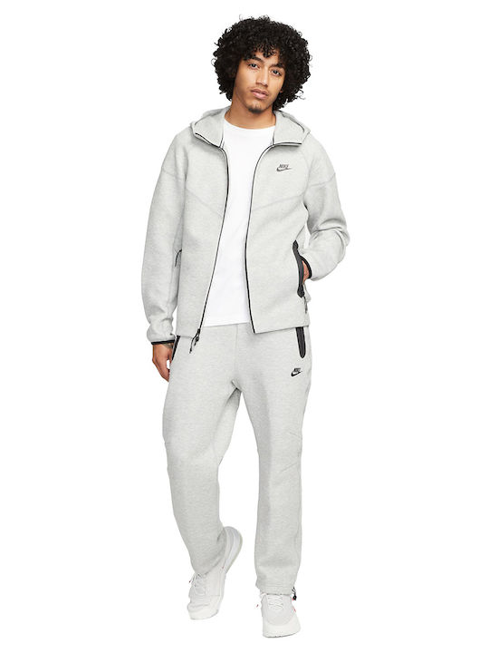 Tech Fleece Windrunner Dri-Fit Ζακέτα με Κουκούλα Γκρι