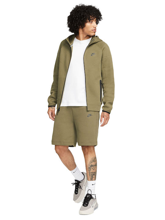 Tech Fleece Windrunner Dri-Fit Ζακέτα με Κουκούλα Χακί