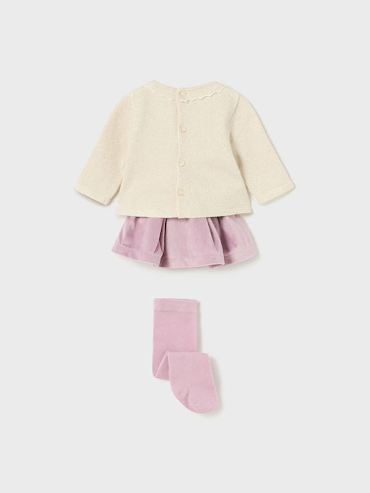 Mayoral Kids Set with Skirt Winter 2pcs Pink