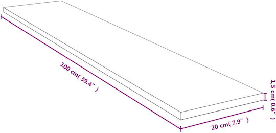 Raft Perete Bambus 100x20x1.5cm