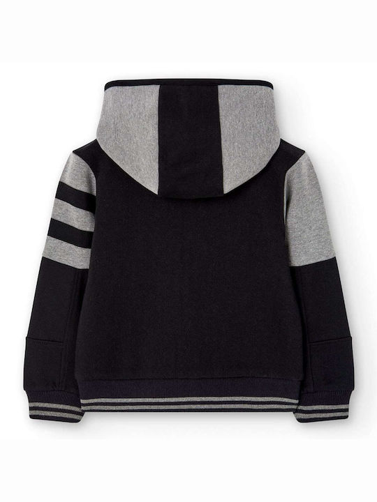 Boboli Cardigan pentru copii Hanorace Fleece Negru Jacket