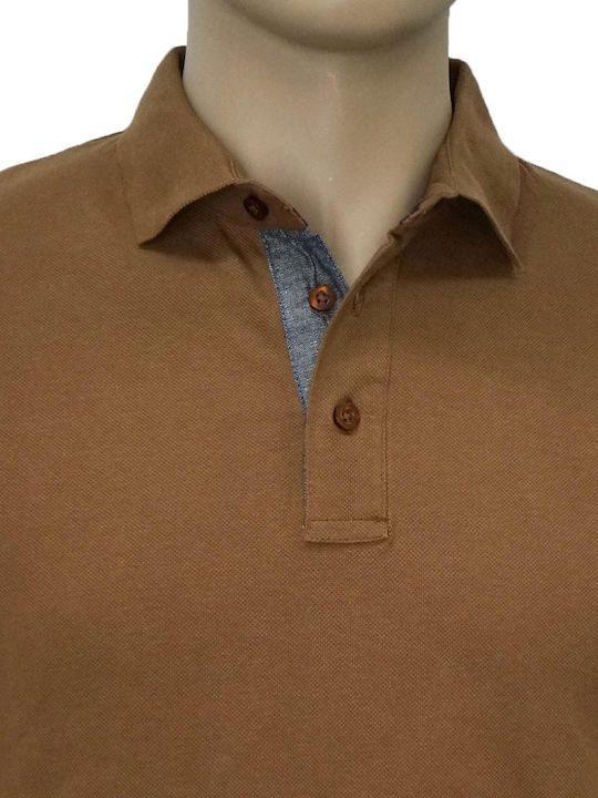 Camel Men's Short Sleeve Blouse Polo Brown