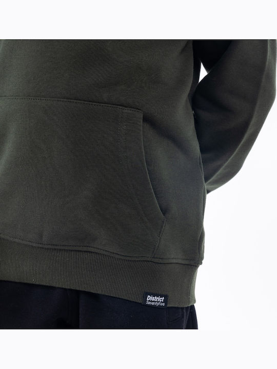 Fleece Παιδικό Φούτερ με Κουκούλα Χακί