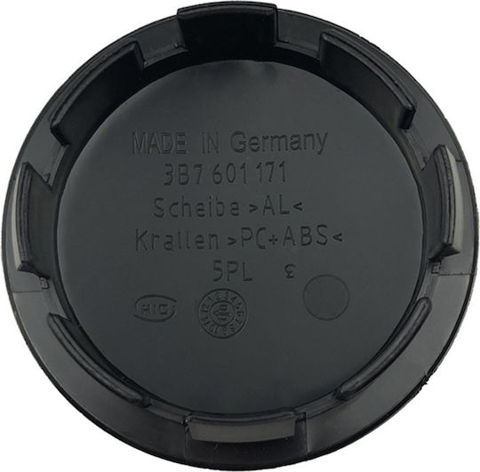 Cape centrale roată VW cu Diametru Intern 79mm Negru 1buc