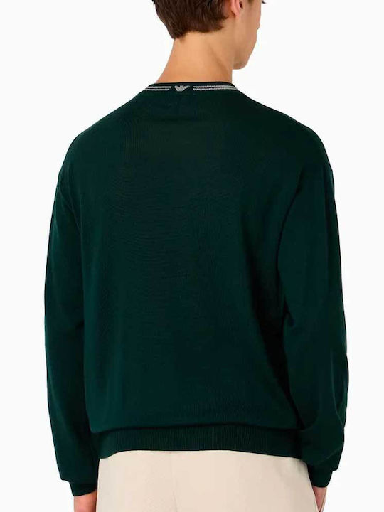 Emporio Armani Herren Langarm-Pullover Grün